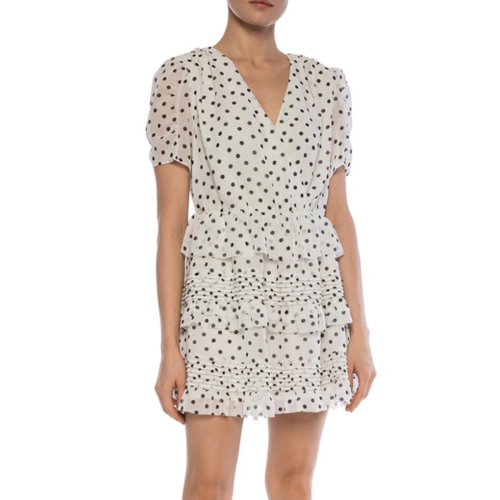 AllSaints Polka Dot Ruffle Dress - Picture 3 of 6